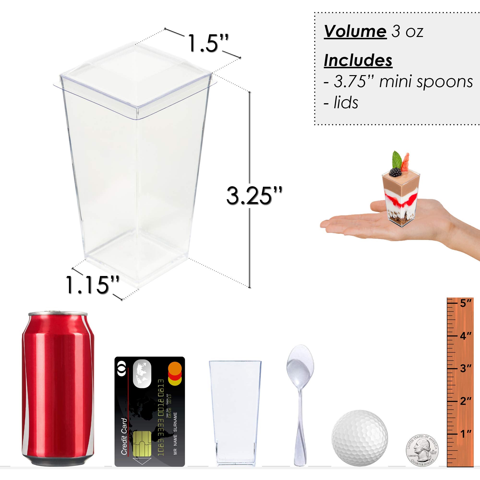 DLux copas con tapas para almacenamiento y transporte cómodo.
