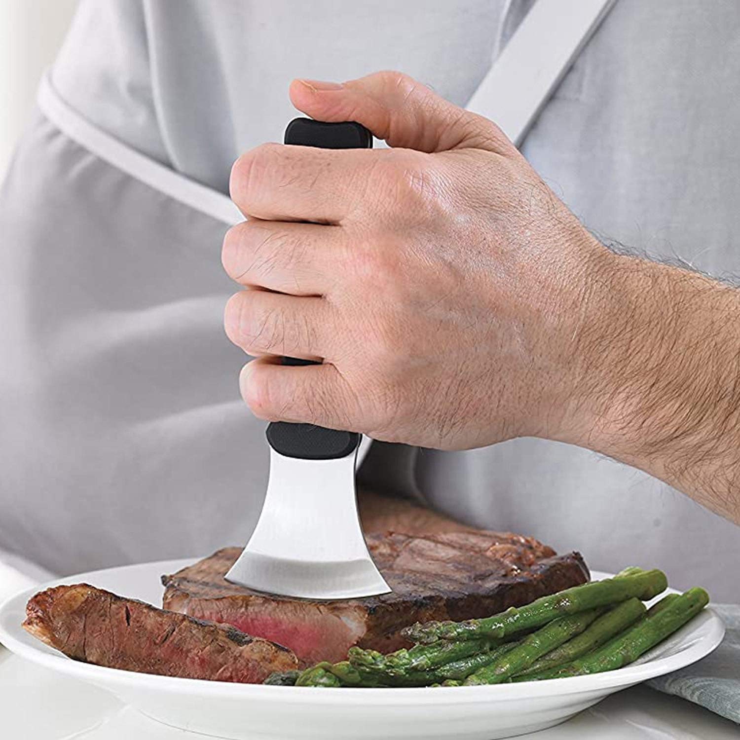 Cuchillo ergonómico DMI con agarre vertical para mayor control y menor esfuerzo