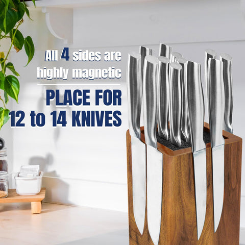 Dmore bloque magnético para cuchillos, diseño compacto para ahorrar espacio en la cocina.
