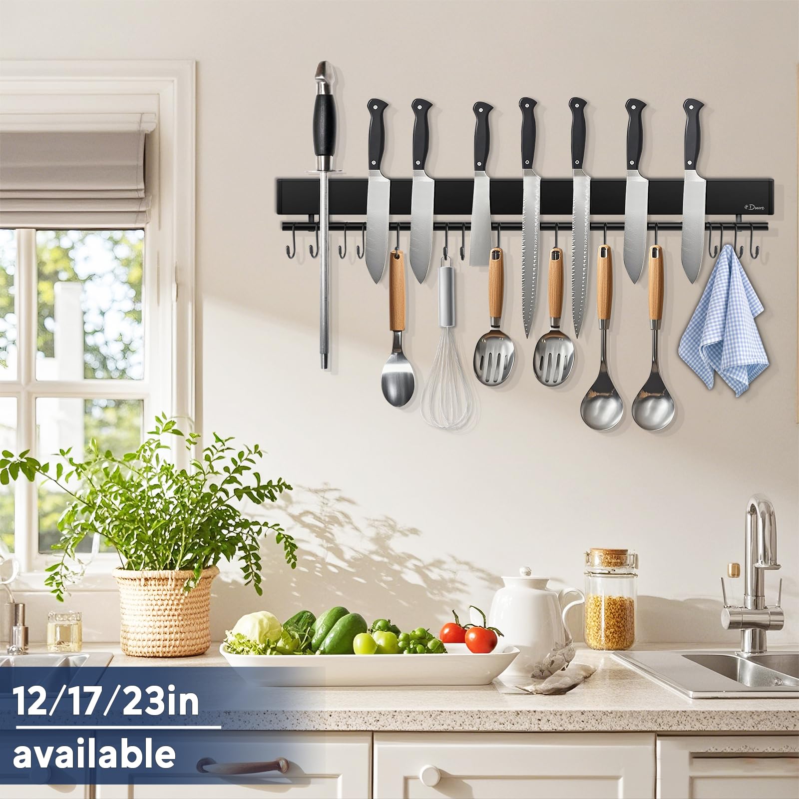 Dmore porta-cuchillos magnético de 23 pulgadas para cocina ordenada