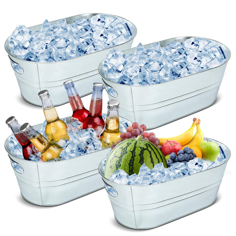Tina de bebidas galvanizada de 3 galones de dndsim, ideal para fiestas y transporte fácil.