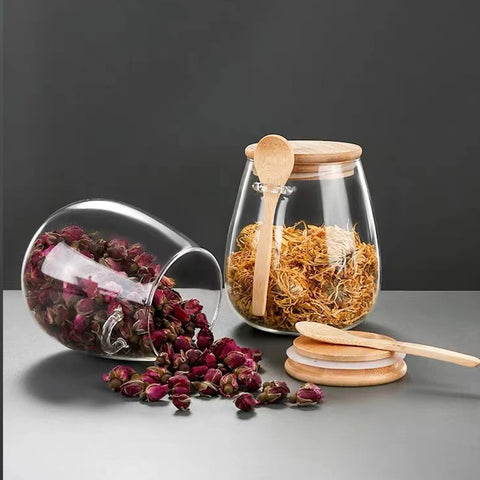 DNIENKGE frascos para frutos secos y cereales, fácil de llenar.