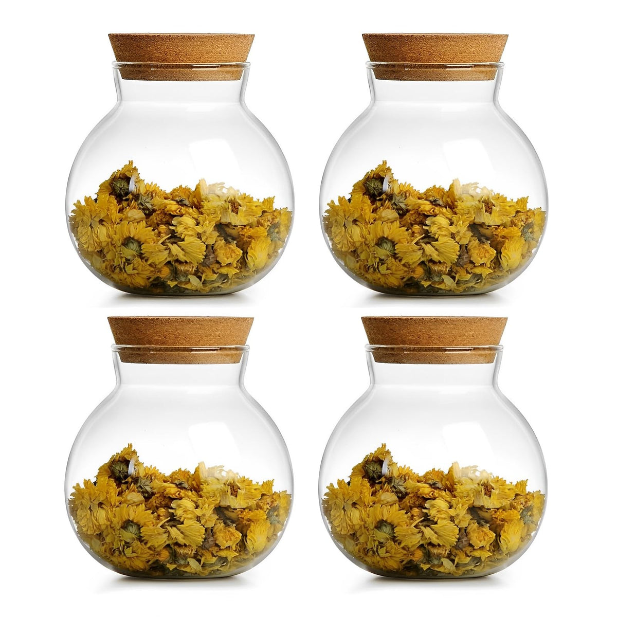 Frasco de cristal DNIENKGE con tapa de corcho, conservación de alimentos fresca.