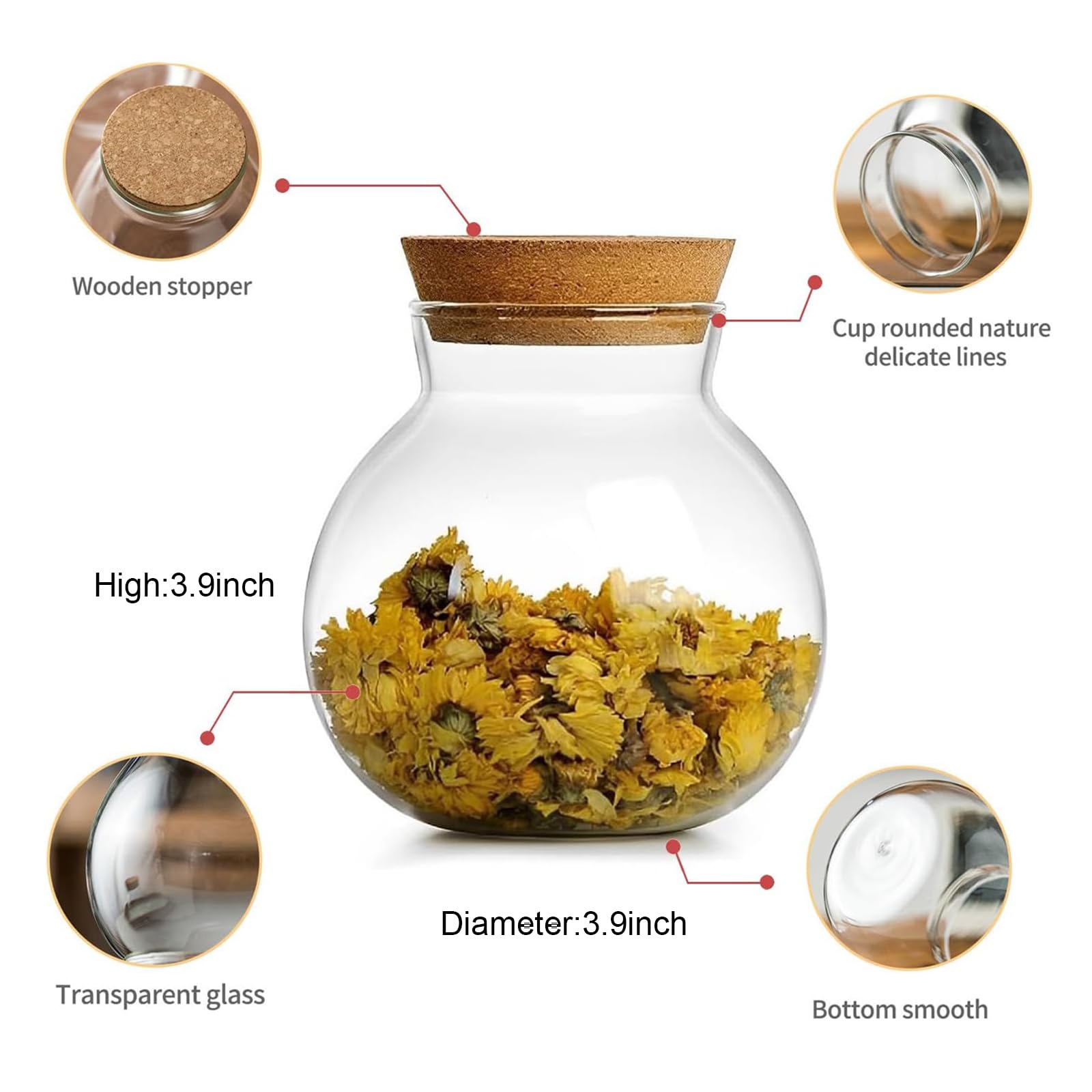 Frasco DNIENKGE para té y café, diseño visible y cierre hermético.