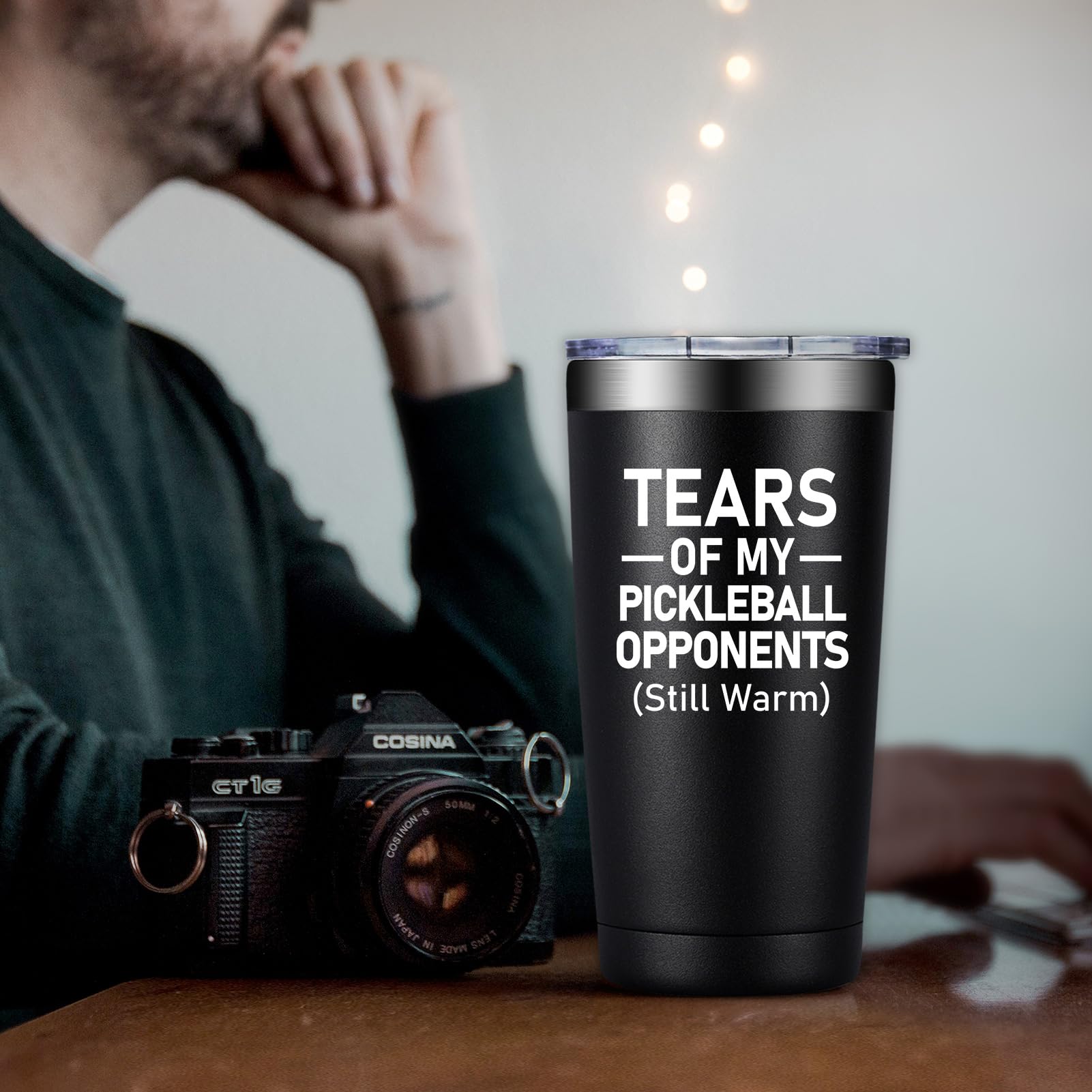 DOEARTE taza 20oz para pickleball, uso interior y exterior, resistente y anti sudor.