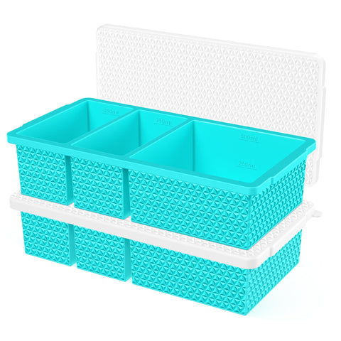 Doasuwish bandeja azul con tapa 250 ml, porciones rápidas para niños.