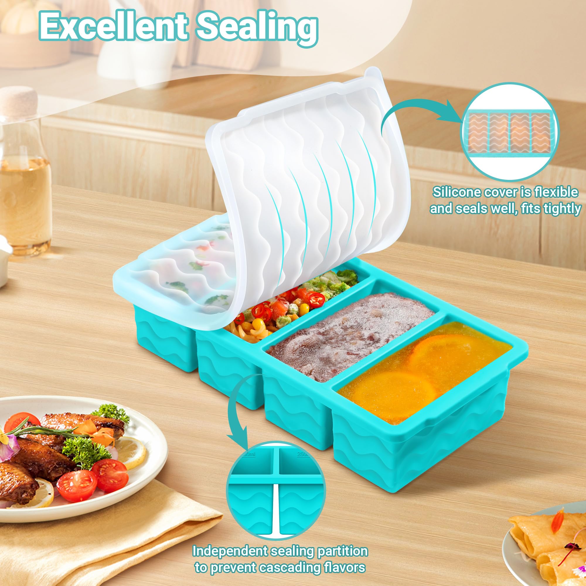 Doasuwish moldes para congelar sopas y caldos con facilidad.