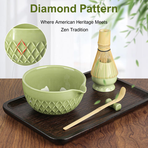 Doasuwish Matcha Set: batidor de bambú para espumas cremosas sin grumos