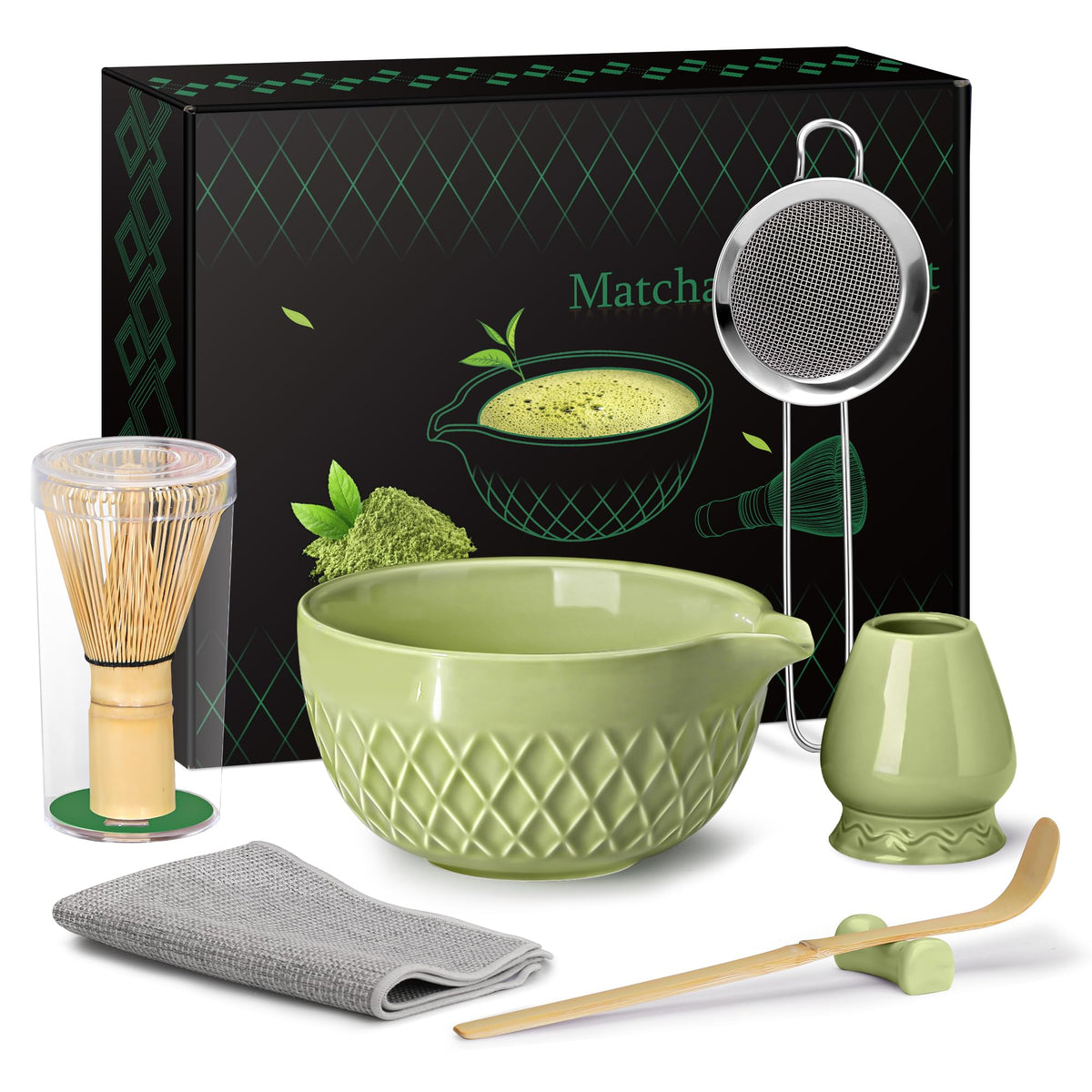 Doasuwish Matcha Set: chawan con vertidor para una preparación suave del matcha