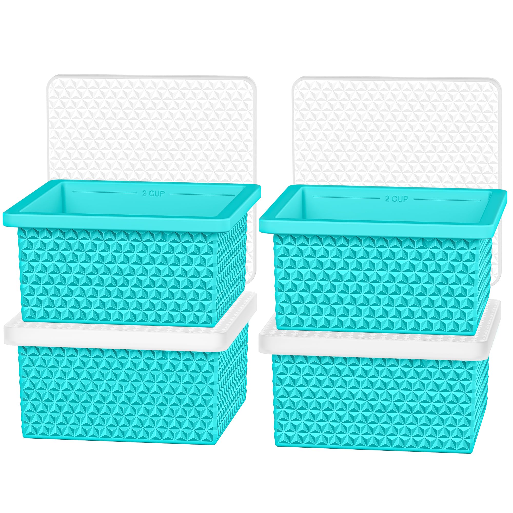 Doasuwish molde de silicona para congelar sopa de dos tazas, fácil desmolde.