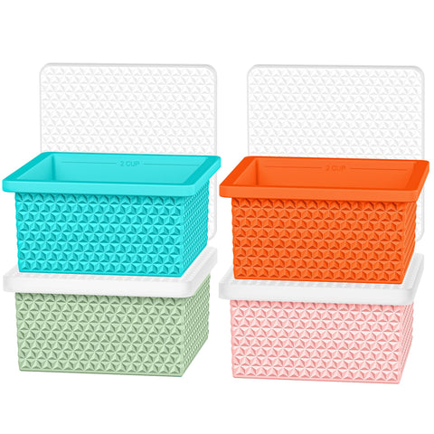 Doasuwish moldes silicona para congelar con porciones de 2 tazas y diseño estable