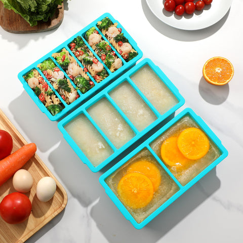 Doasuwish moldes de silicona para sopas y guisos, con tapa para congelar