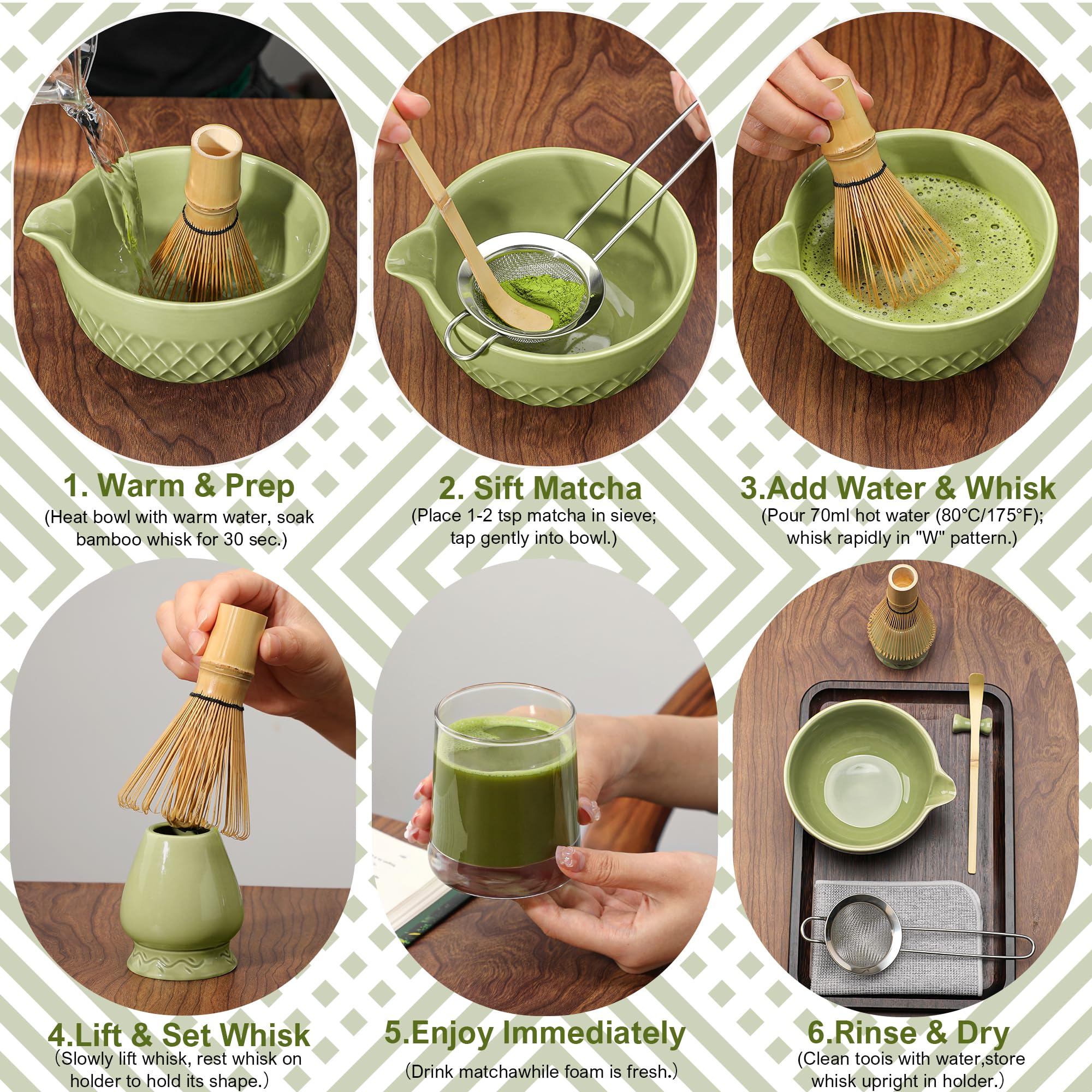 Doasuwish Set: alfombra de té para secado y presentación limpia