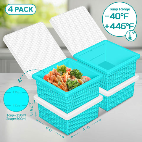 Doasuwish tapa de diseño diamante sella herméticamente para apilar en el congelador.