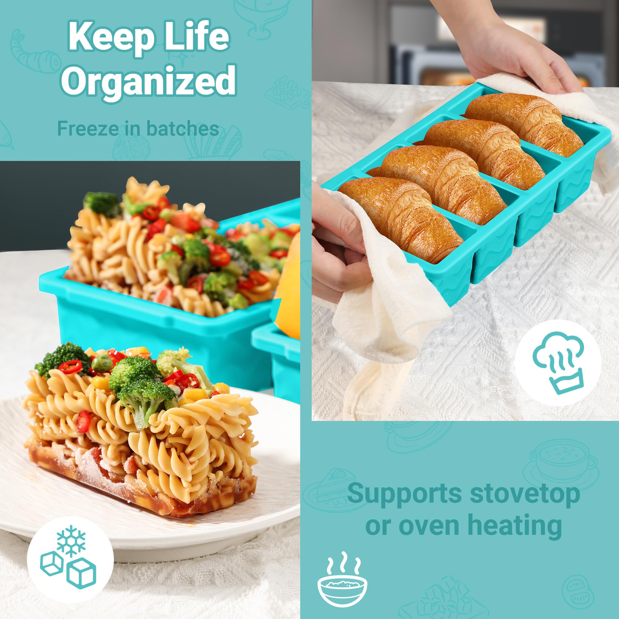 Doasuwish uso multifuncional para cubos de hielo grandes.