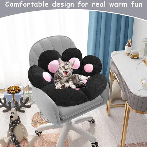 Cojín DOBUONO huella de gato para silla de juego, confort para sesiones largas.