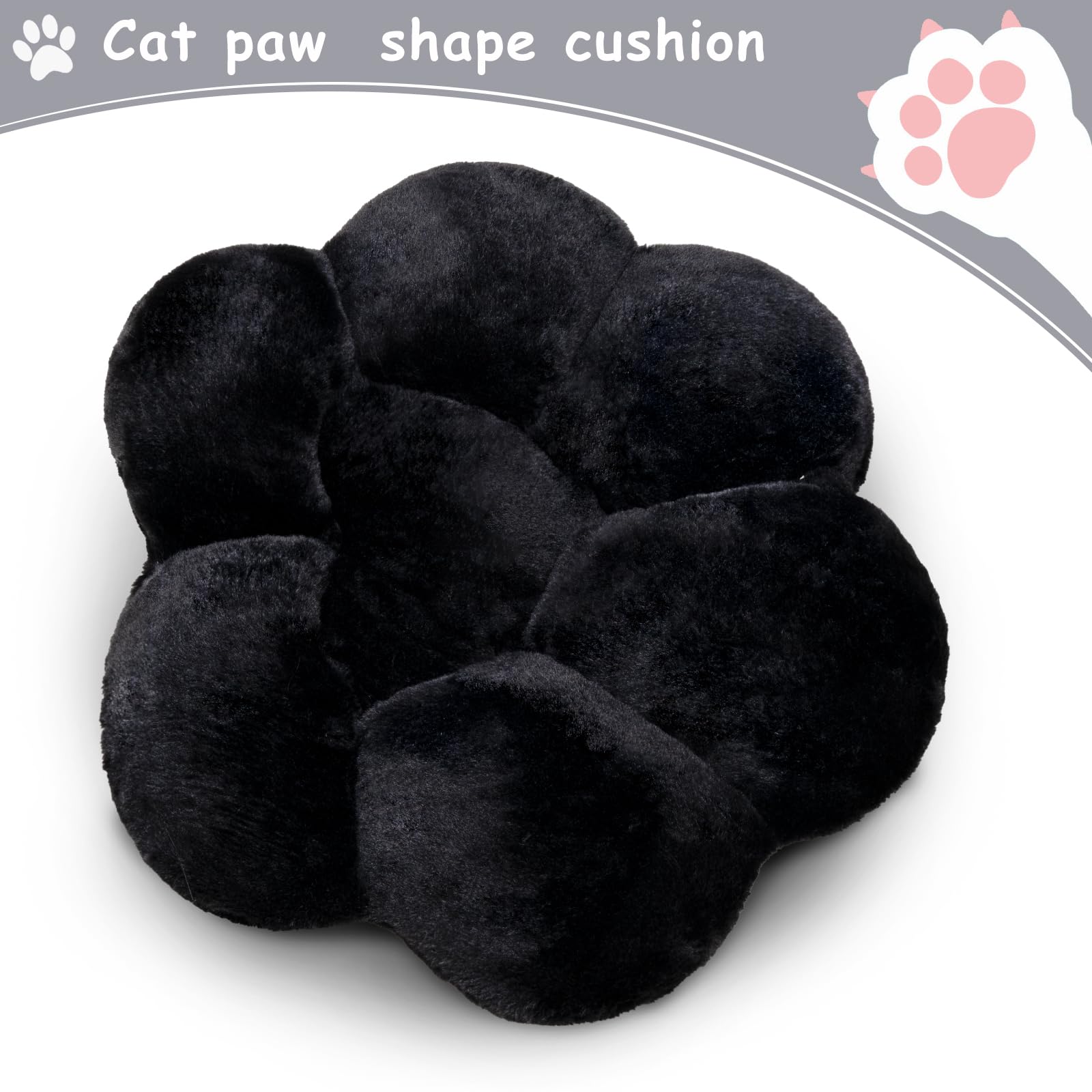 Cojín DOBUONO huella de gato para sofá, añade color y confort.