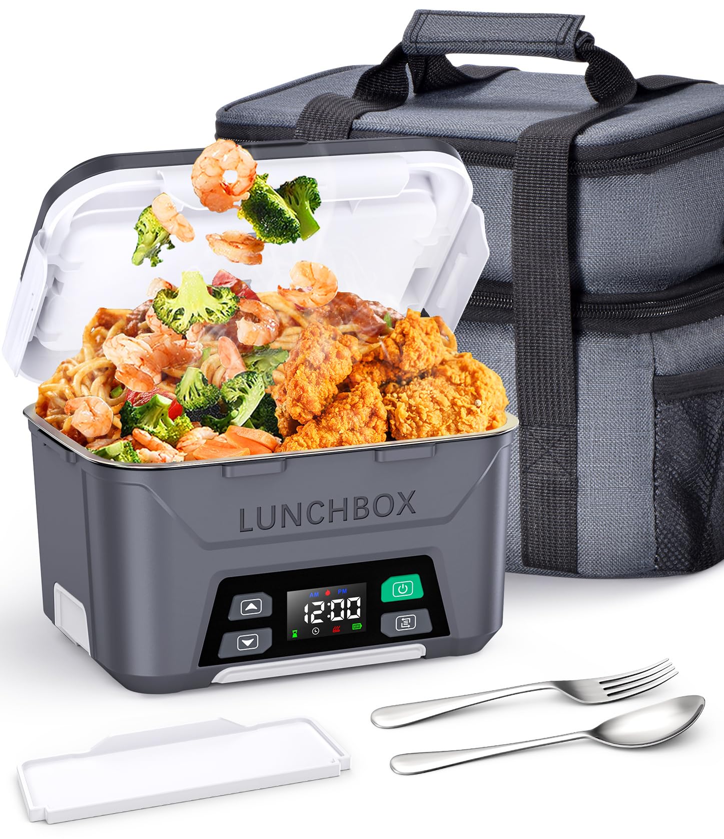 Docusvect caja-almuerzo con pantalla de batería para planificar el almuerzo en la oficina