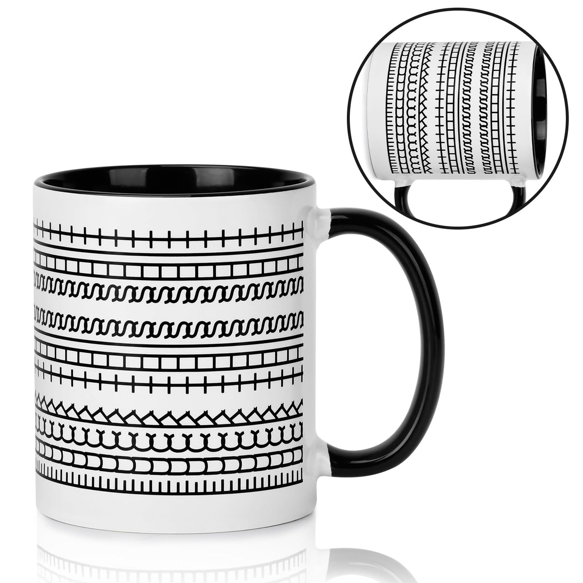 Taza Docwouugo 11oz con diseño oculto en frente para despertar sonrisas.