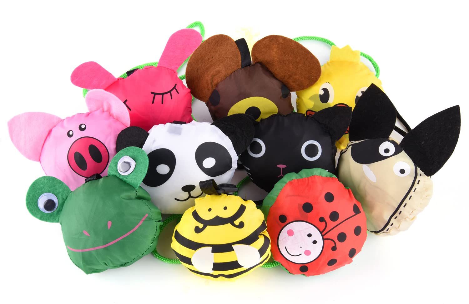 Dodkes bolsas animales plegables para compras, prácticas y ecológicas.
