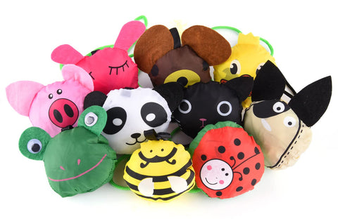 Dodkes bolsas animales plegables para compras, prácticas y ecológicas.