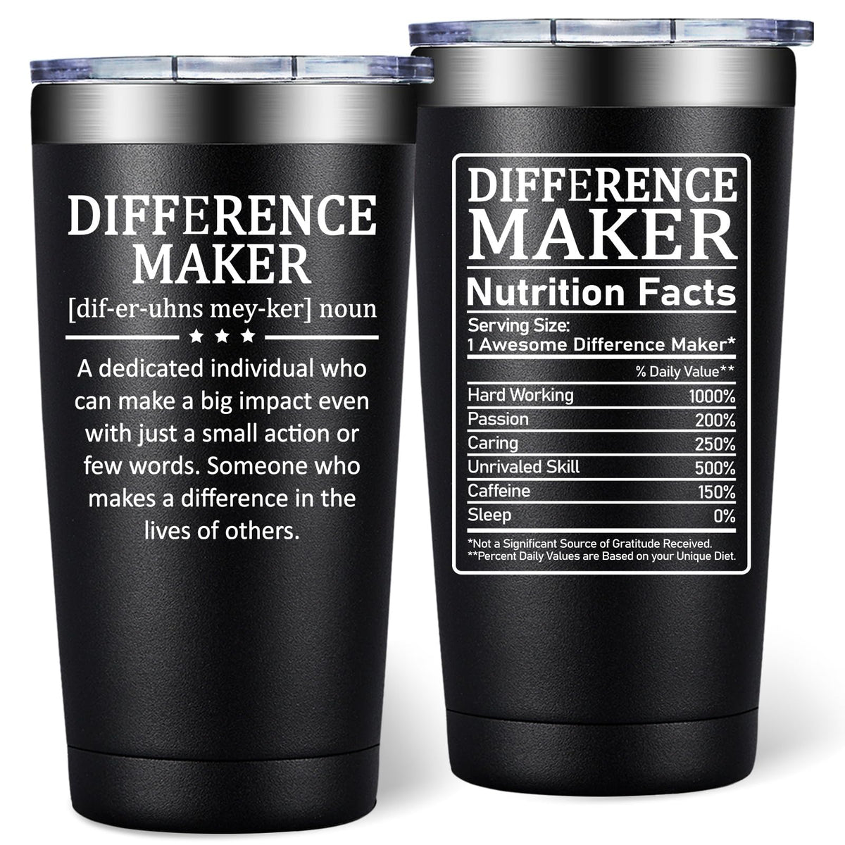 DOEARTE diferencia-regalo-tumbler-20onzas: regalo ideal para agradecer en ocasiones especiales.