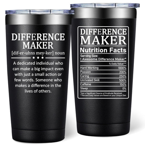 DOEARTE diferencia-regalo-tumbler-20onzas: regalo ideal para agradecer en ocasiones especiales.