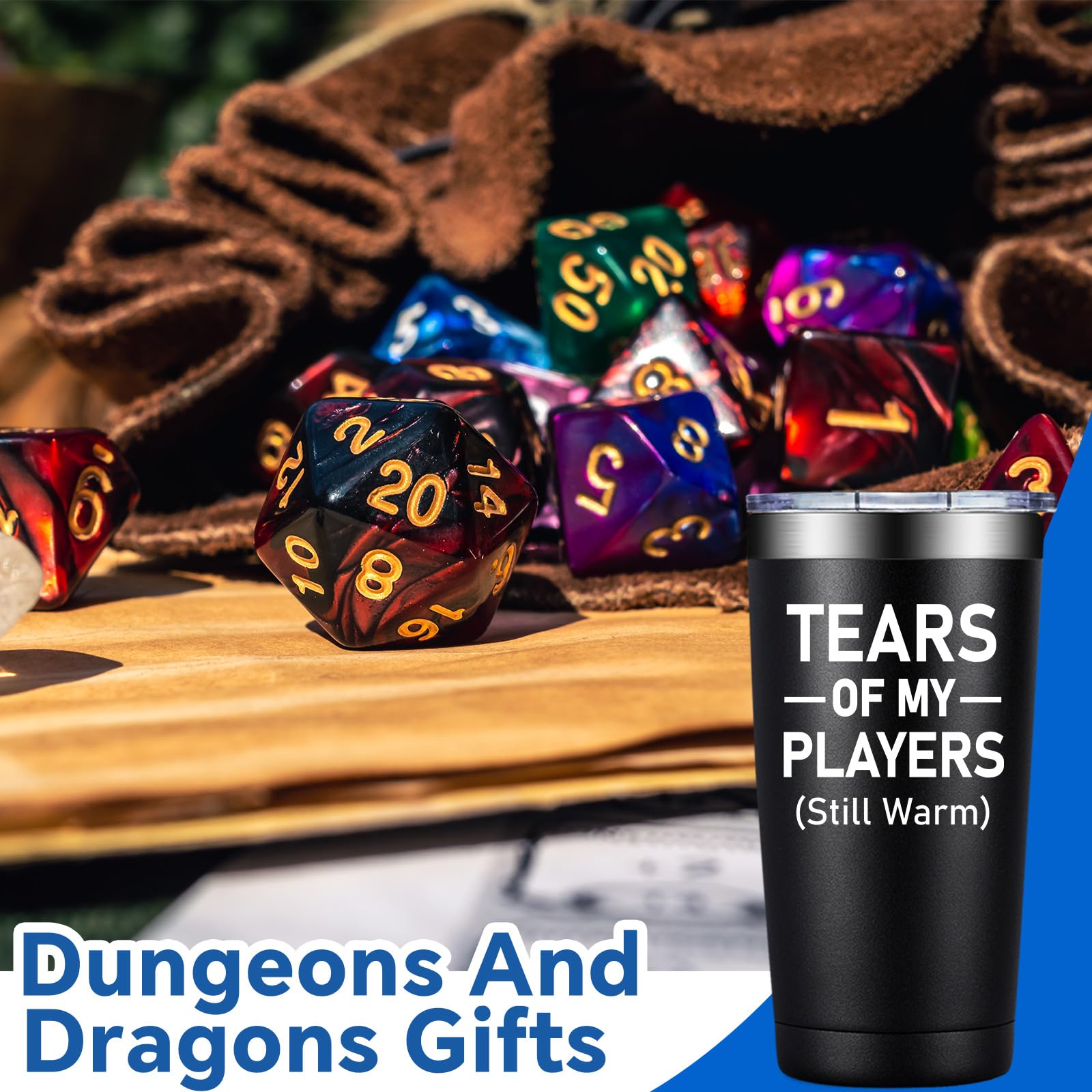 DOEARTE DND vaso termo 20oz, regalo para maestro de mazmorras