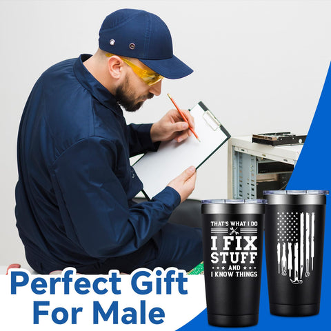 DOEARTE vaso termico 20oz, regalo perfecto para el padre, mantiene temperatura.