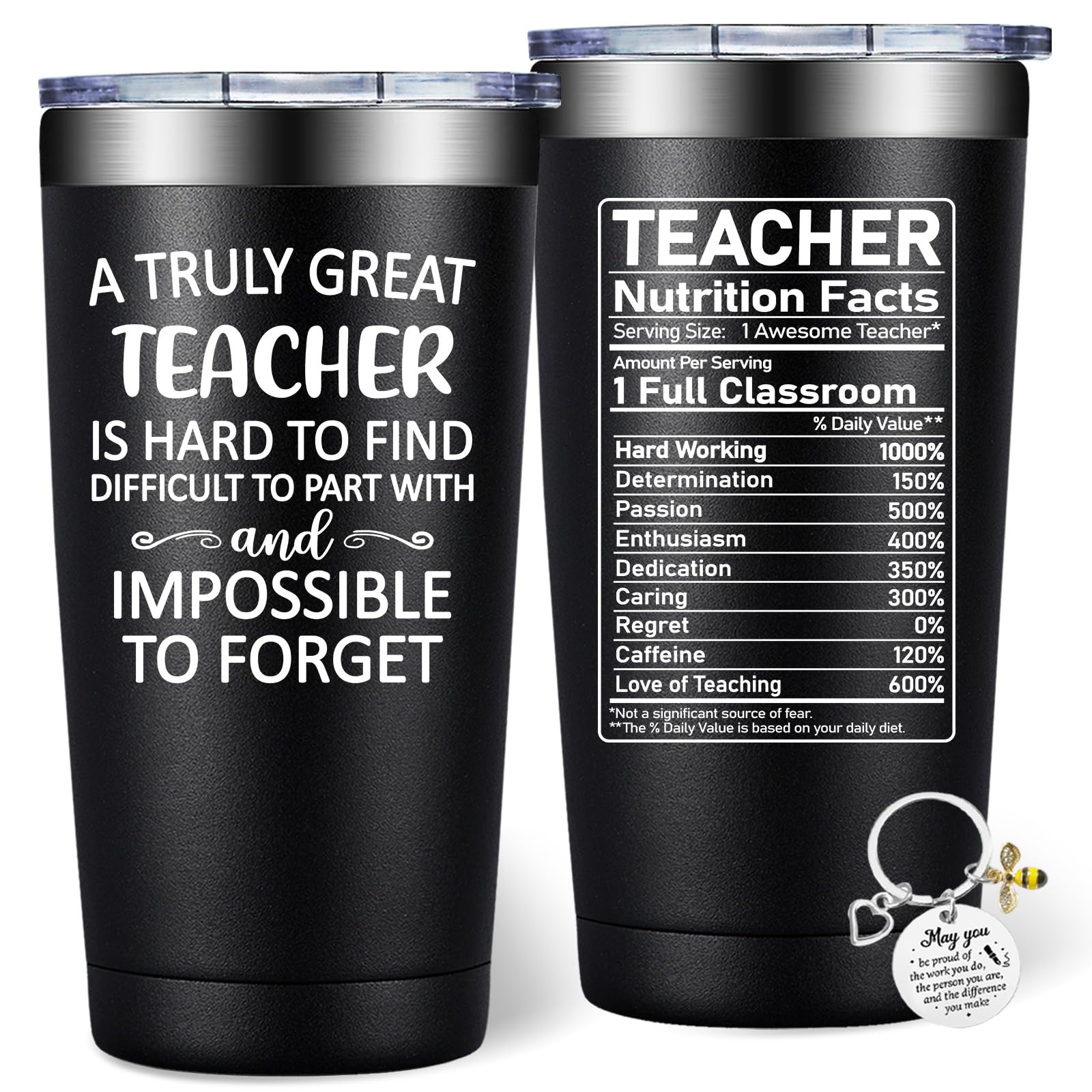 DOEARTE Tumbler 20oz regalo profesor hombre, ideal para agradecer en clase