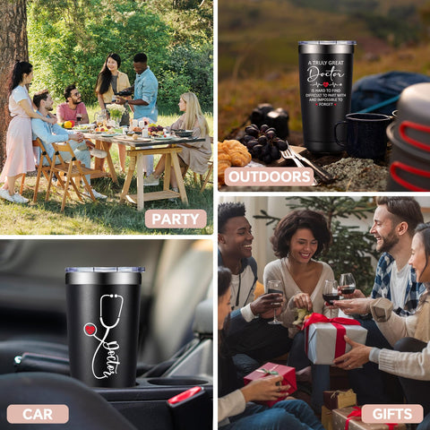 DOEARTE tumbler diseño ergonómico, cómodo de sostener durante largas jornadas.