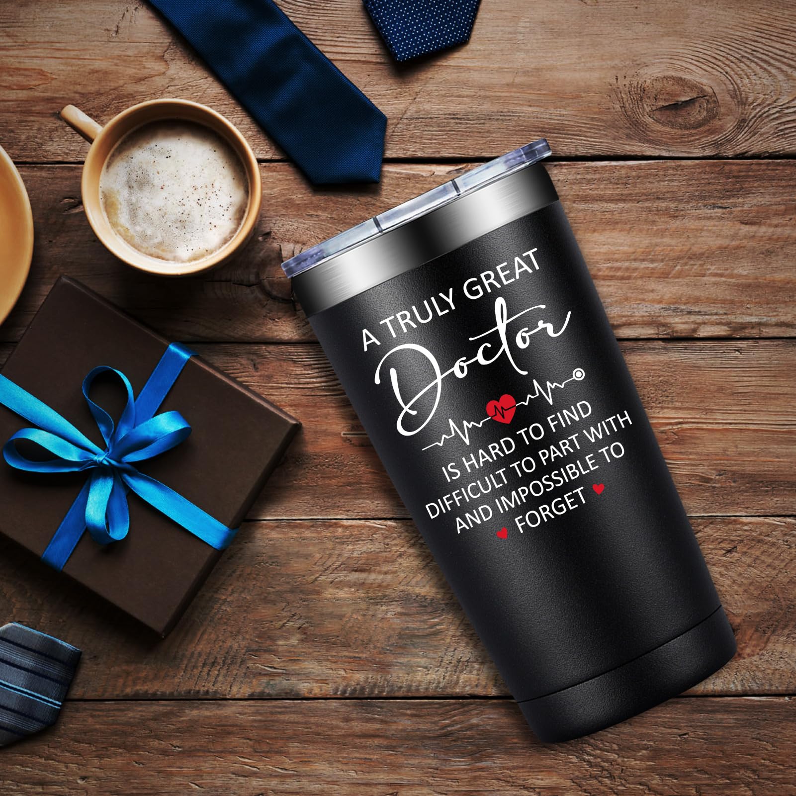 DOEARTE tumbler mantiene temperatura por mucho tiempo para café, té o agua.