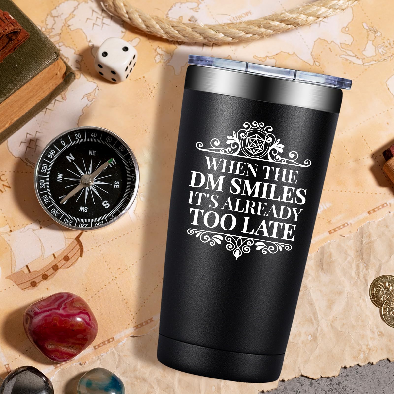 Vaso Doearte mazmorras-dragones-03, resistente acero inoxidable para uso interior o exterior