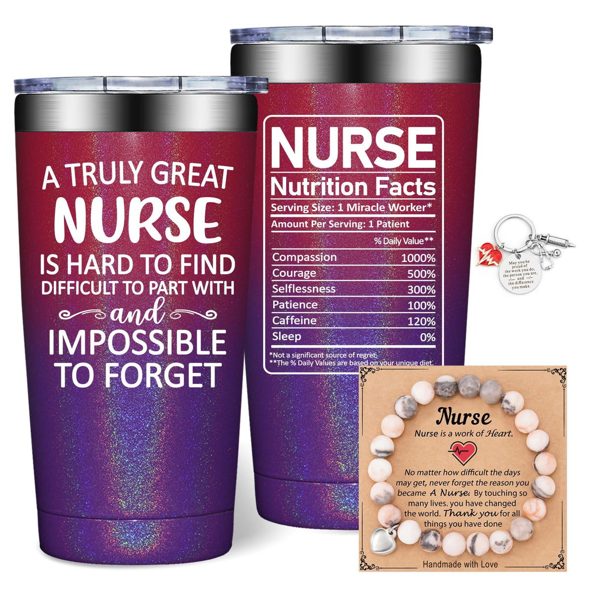 Vaso térmico DOEARTE para enfermera con frase de gratitud
