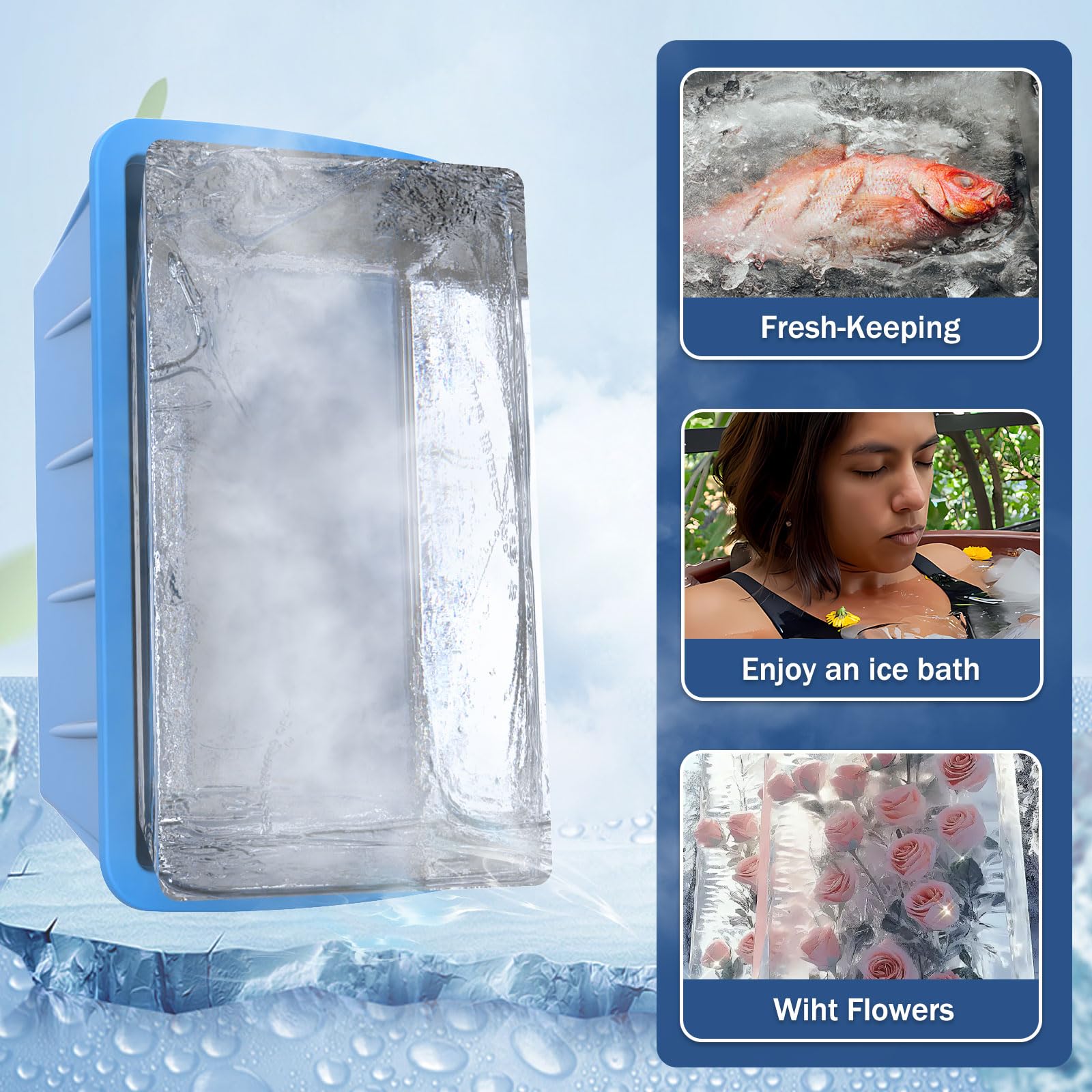  DOGITY hielo para baño frío de grandes dimensiones, ideal para sesiones frías.