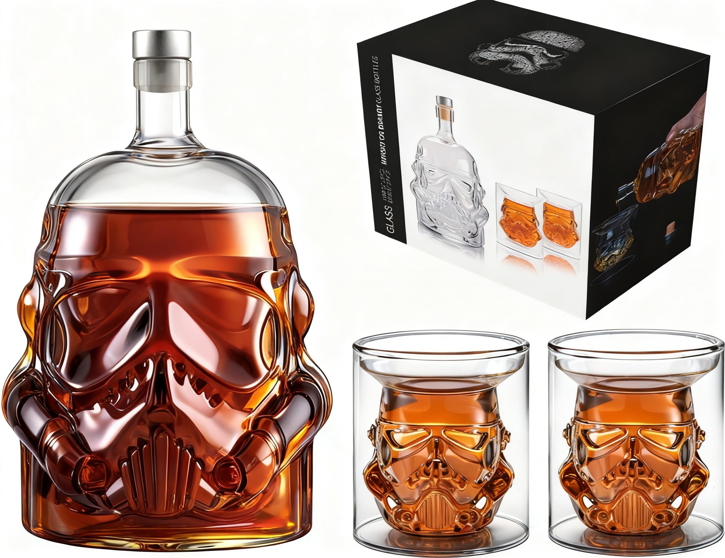 Doiaz decantador Whisky 750 ml y copas para degustación en casa.
