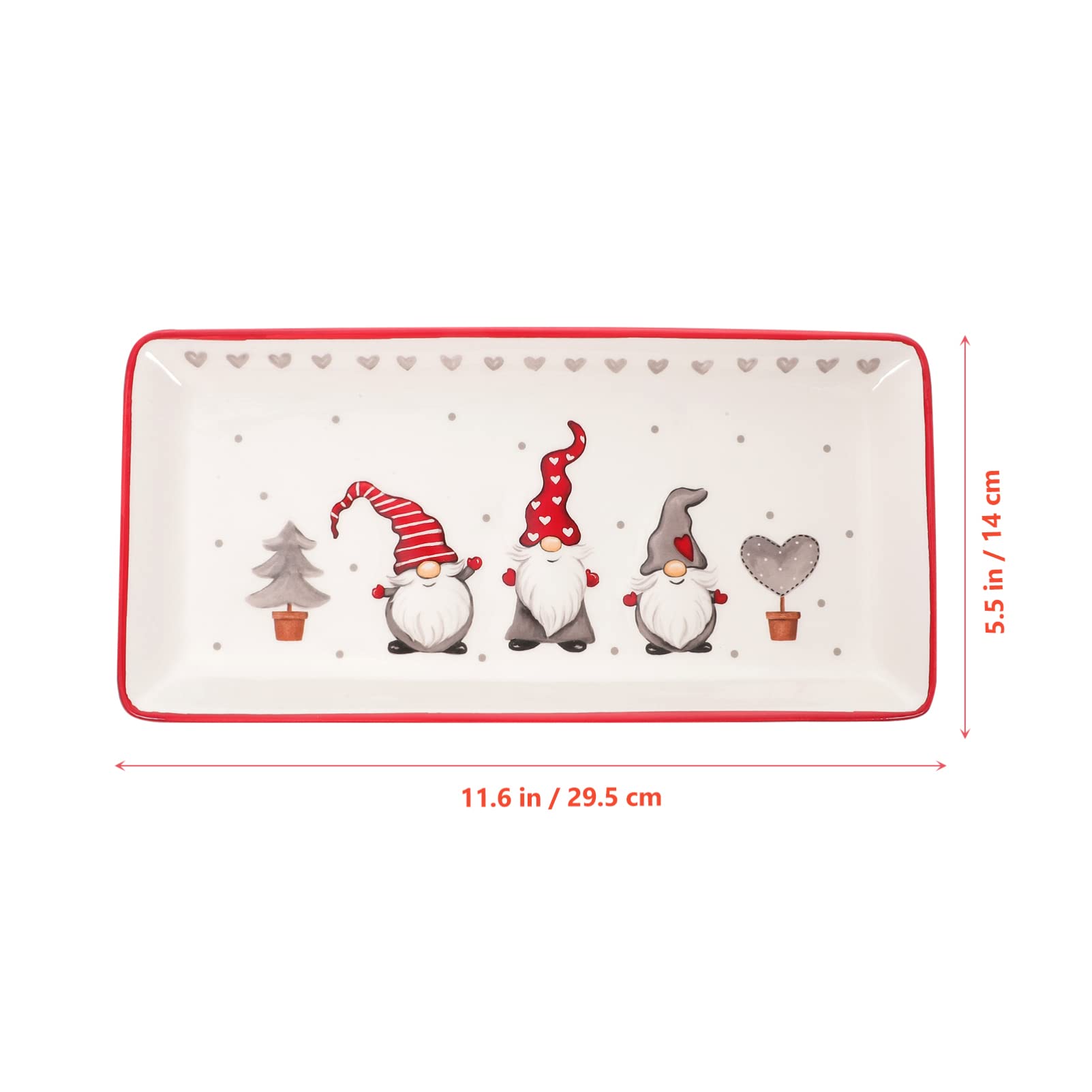 DOITOOL bandeja cerámica decorativa para postres y frutas