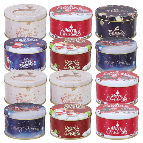DOITOOL latas redondas para galletas con tapas, almacenamiento seguro de dulces.