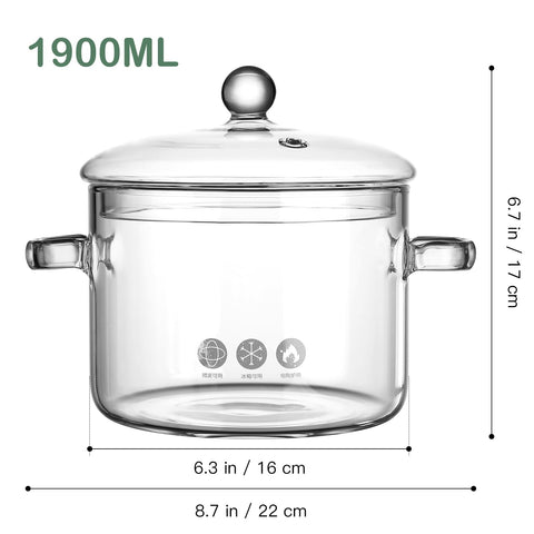 Mango de cristal DOITOOL ergonómico y cómodo para sostener durante la cocción
