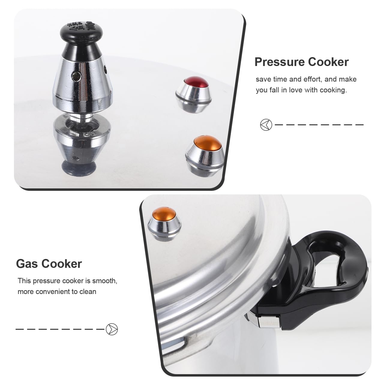 DOITOOL Olla presión 20 cm, apta para inducción y gas para mayor versatilidad.