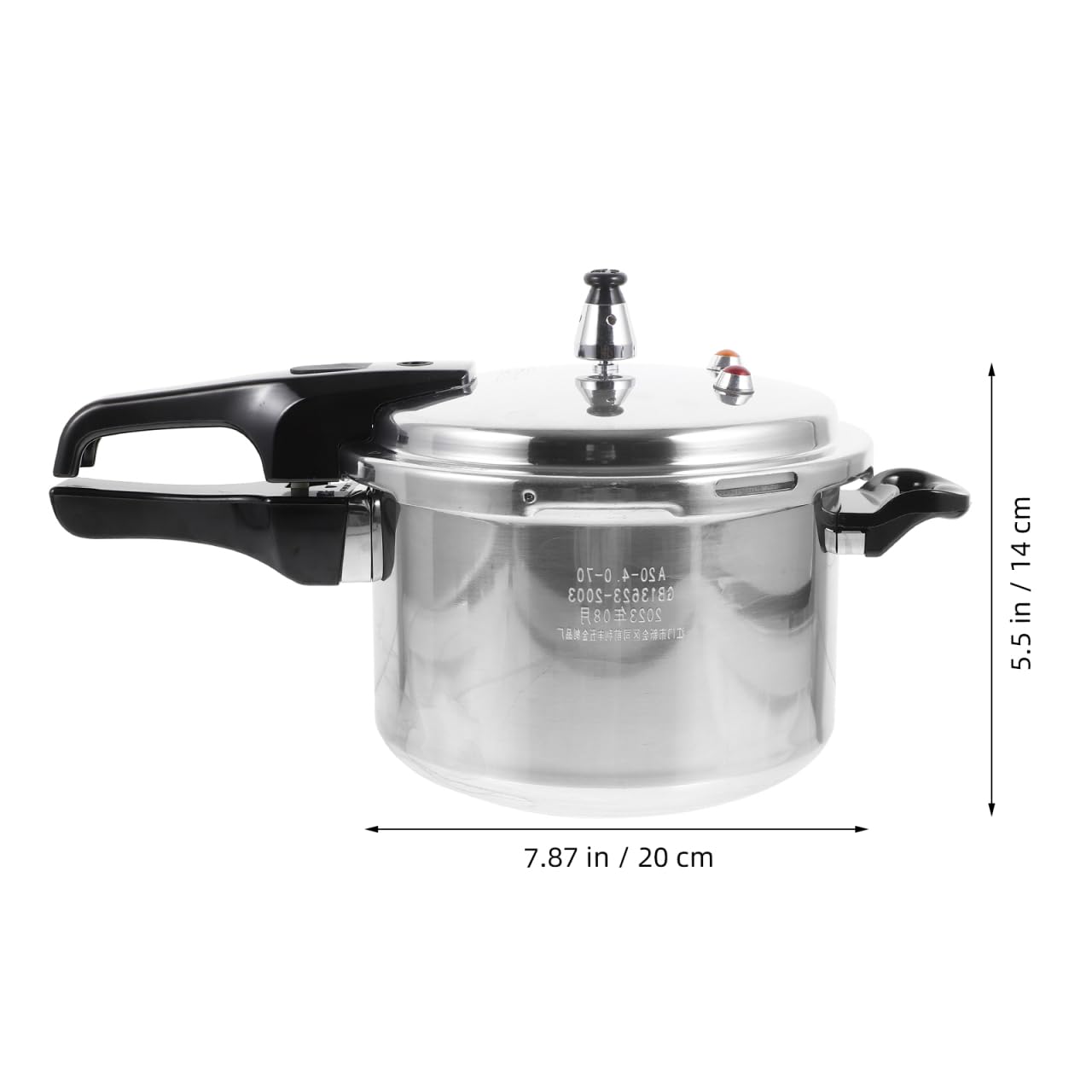 DOITOOL Olla presión 20 cm, mango ergonómico para manejo cómodo.