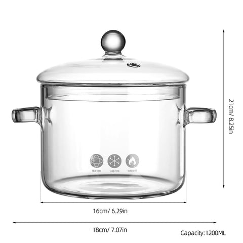 DOITOOL olla con tapa para ver la cocción sin levantarla