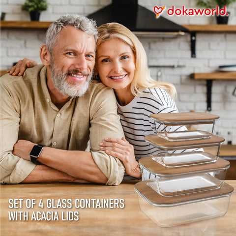 Dokaworld-contenedores transparentes para ver contenido y mantener la frescura.
