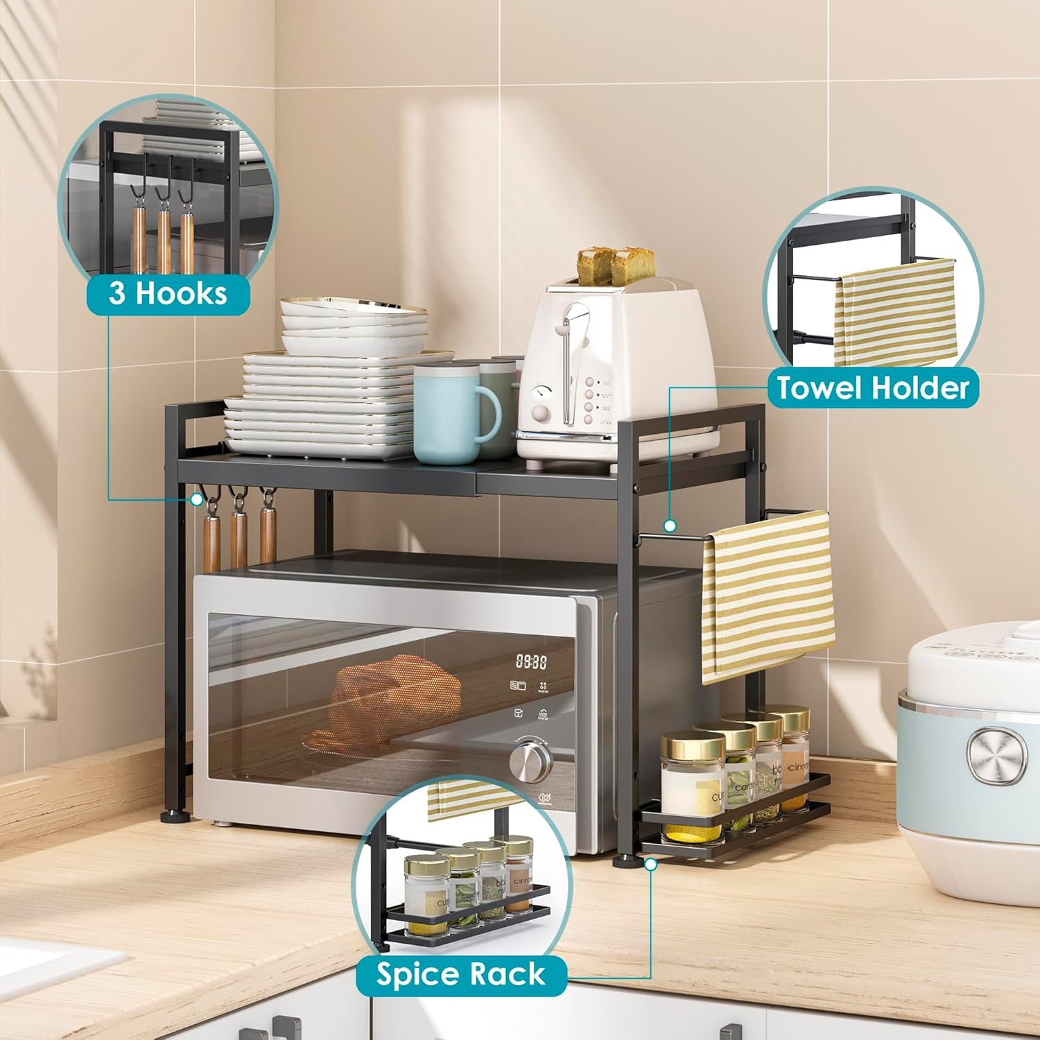 DOLALIKE diseño con 6 ganchos para utensilios de cocina