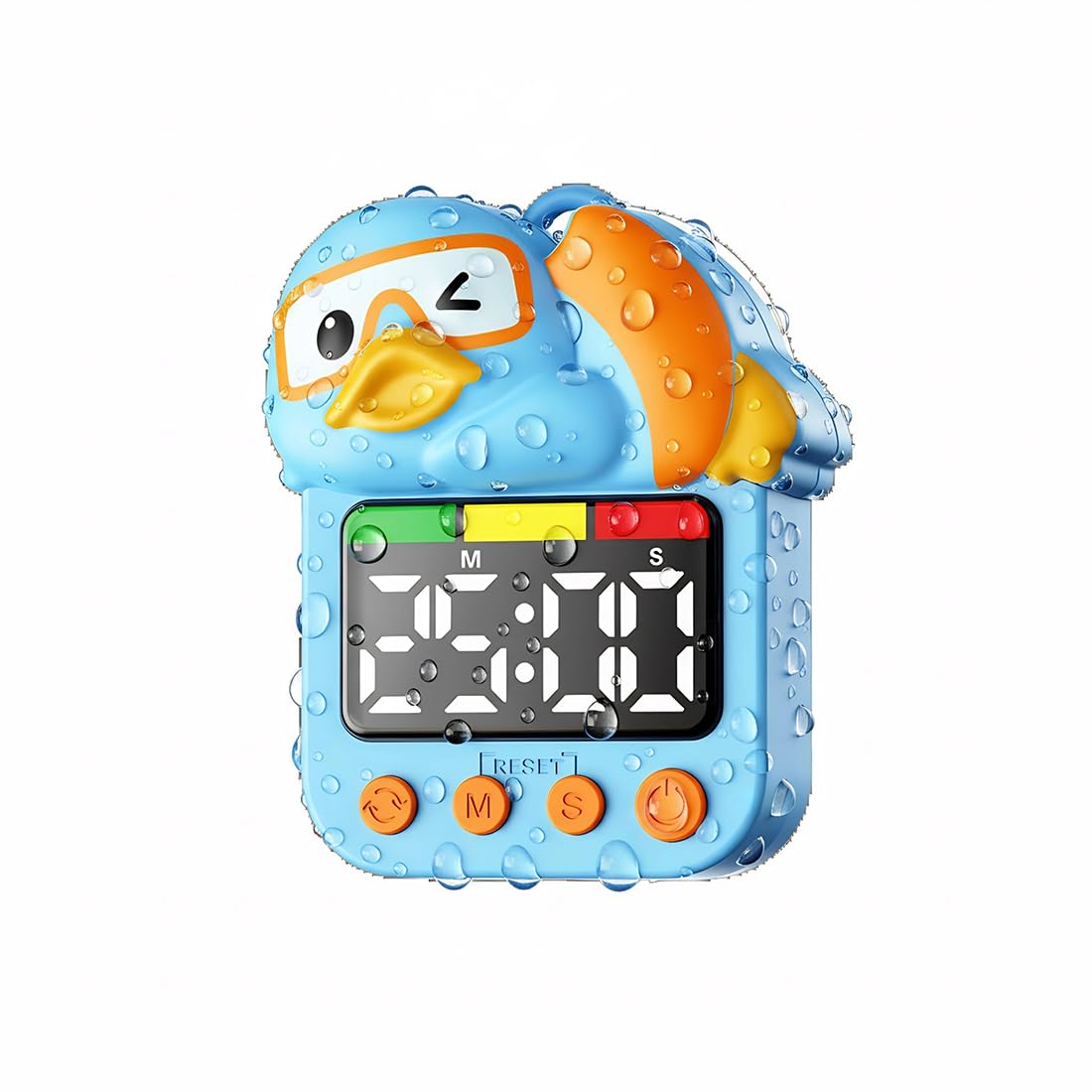 DoliWish temporizador impermeable en forma de pato azul para el baño.