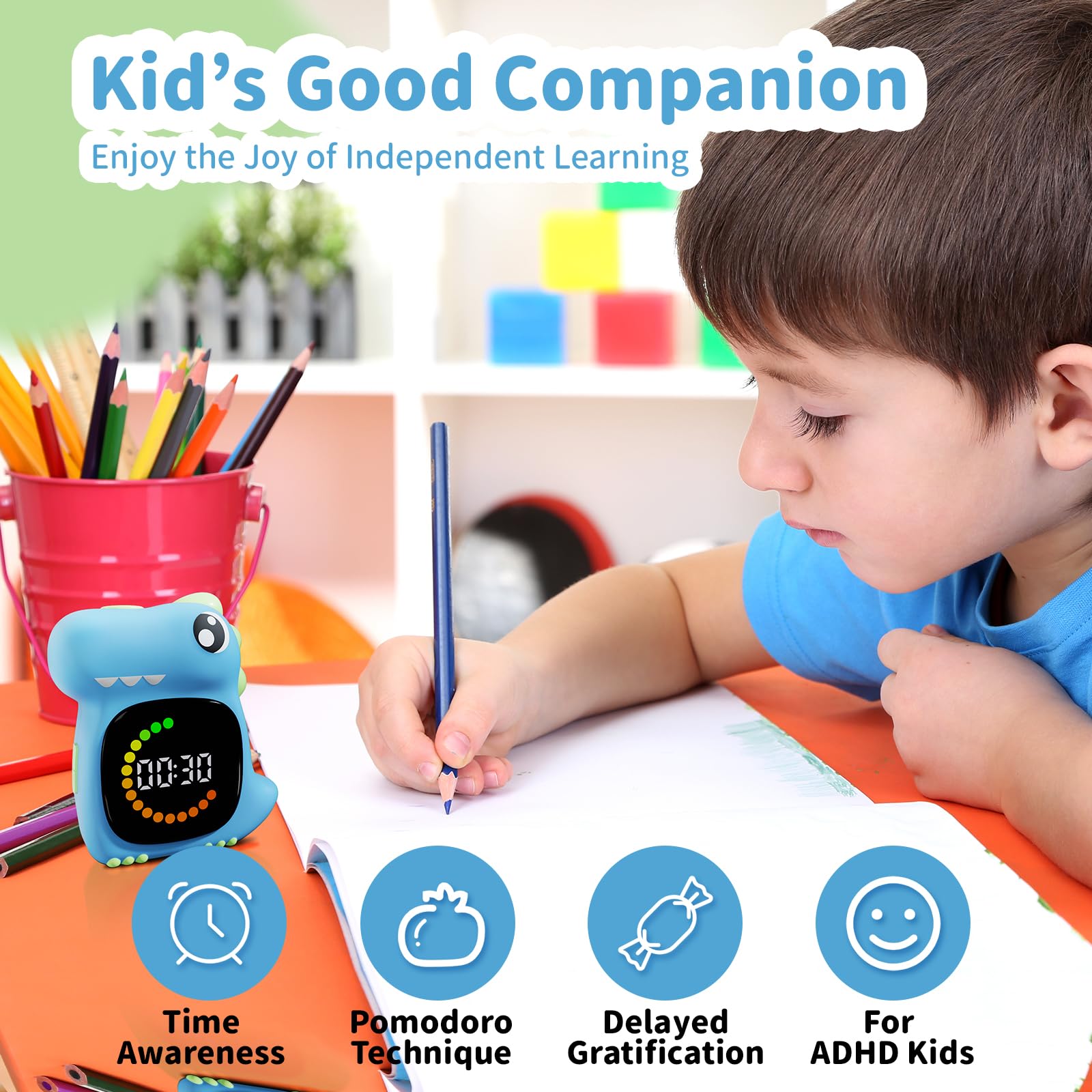 DoliWish temporizador visual silencioso: perfecto para tareas tranquilas