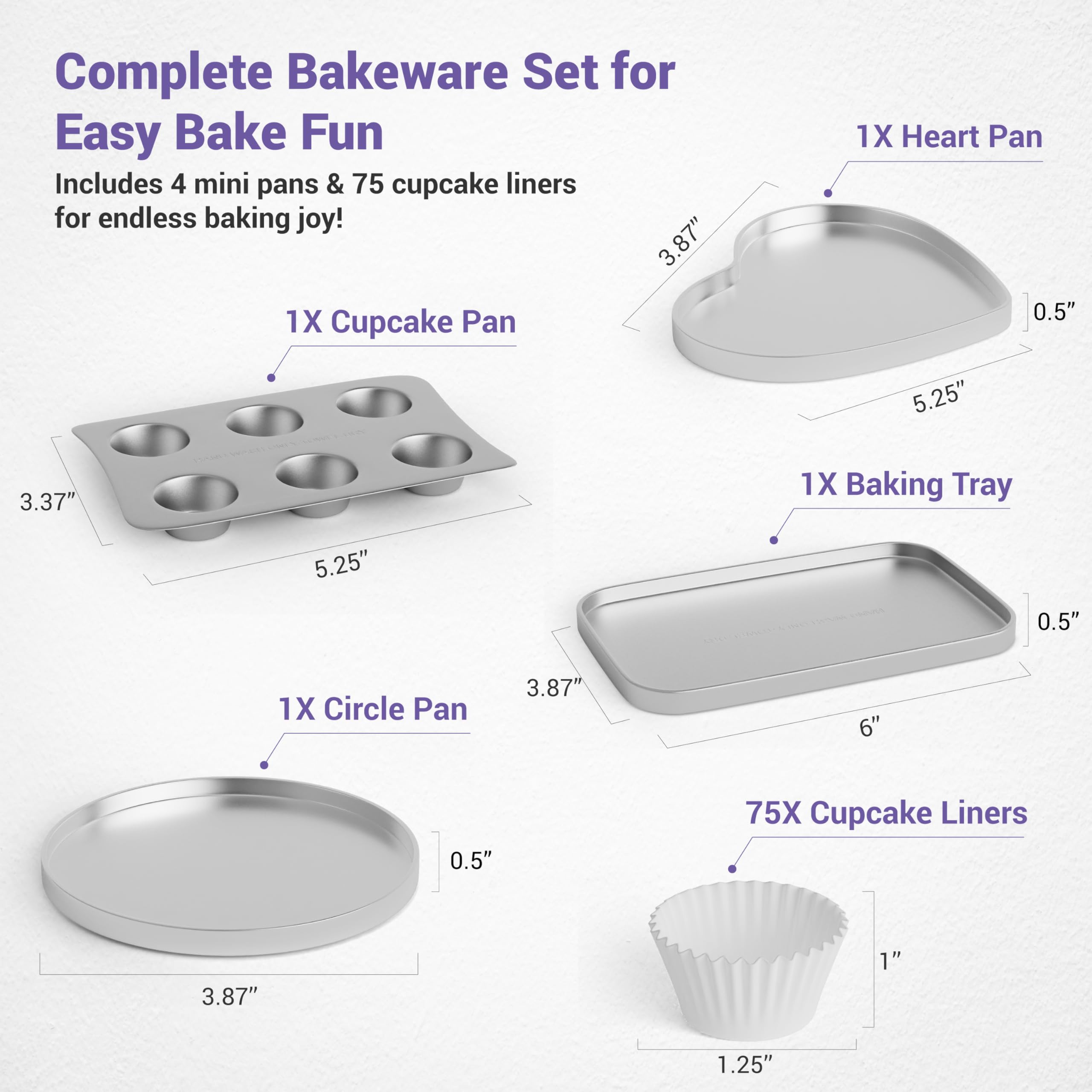 Doll Buddies bandeja circular para hornear – ideal para postres mini