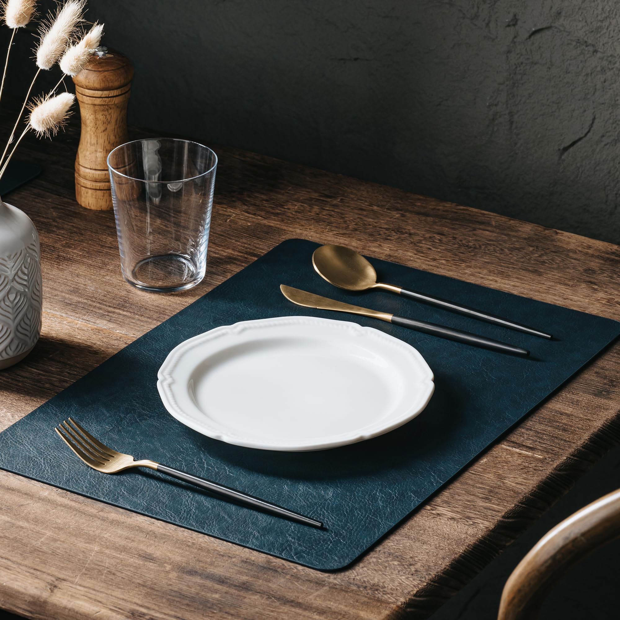 Elegante estilo retro PU cuero de DOLOPL para la mesa.