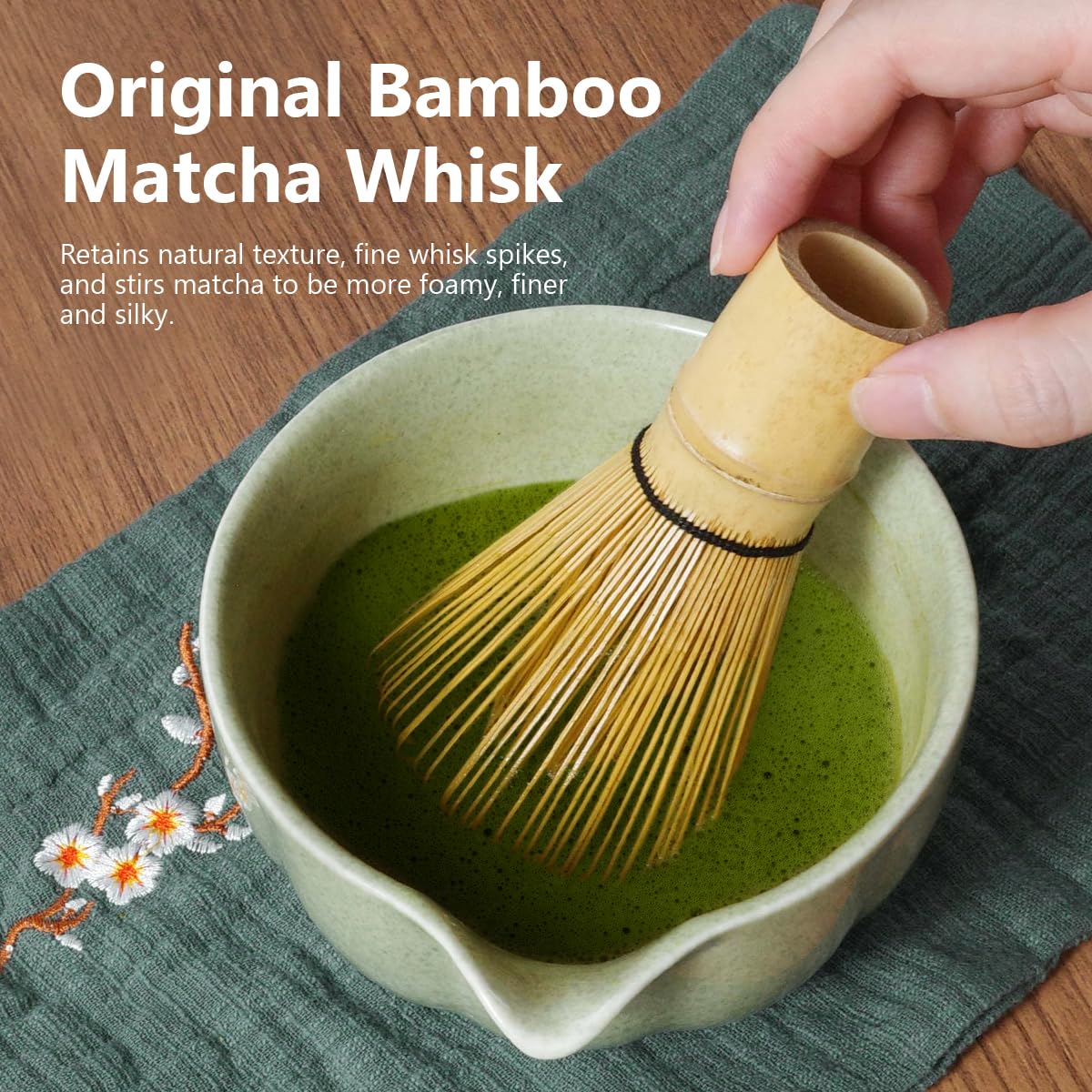 Domaci tamiz de acero inoxidable para tamizar el matcha sin grumos