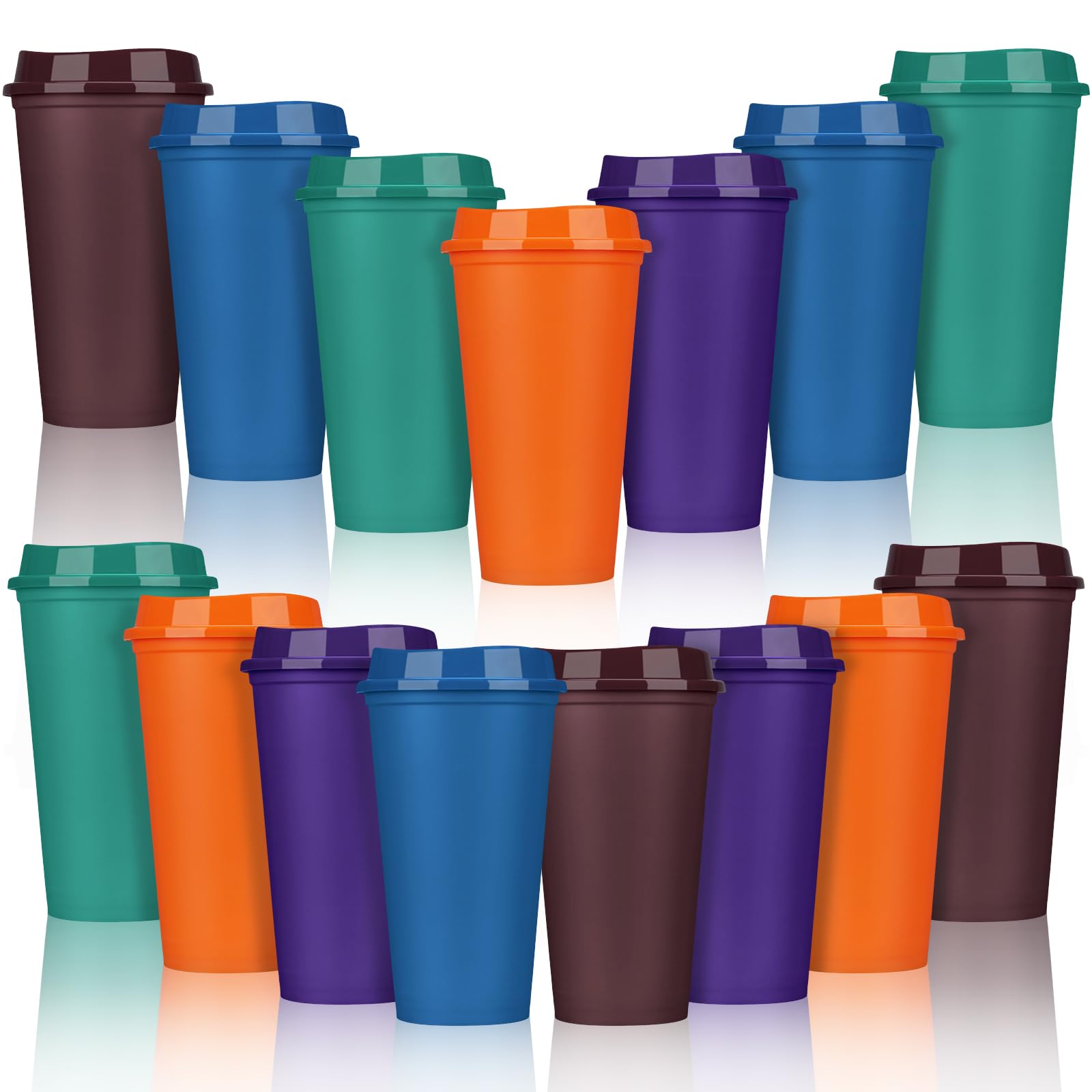 Domensi taza café 16 oz con tapa, ideal para llevar bebidas